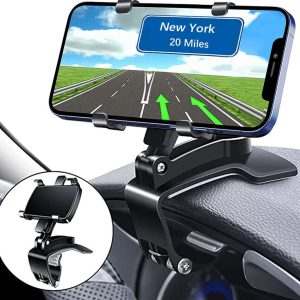 Universal Car Phone Holder Mount,360 Degrees Rotation Dashboard Phone Holder [Upgrade Clip Never Fall],car Phone Mount for iPhone,Samsung,Google,Nokia,and 4 to 7" Smartphones