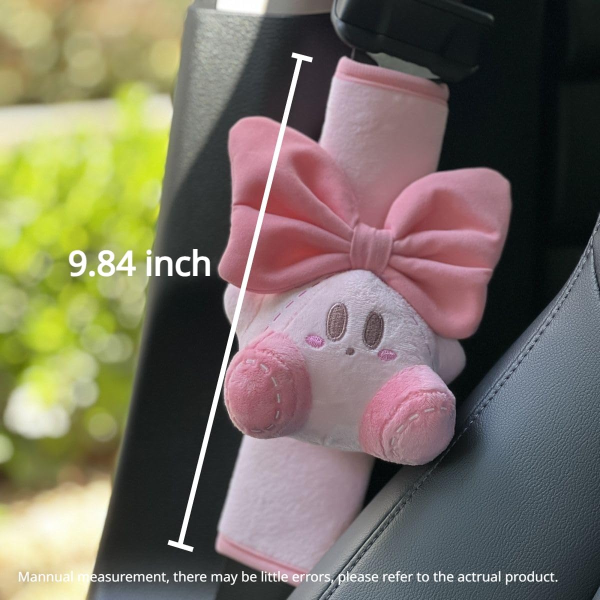 Car Seat Belt Cover Stocking Cute Creative Toy Safety Seatbelt Shoulder Pad Auto Accessory Neck Cushion Protector Seatbelt Shoulder Protector Nice Gift (Pink ) - Image 2