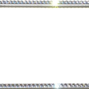 Thin Crystal License Plate Frame Rhinestone Bling Made with Austrian Crystals
